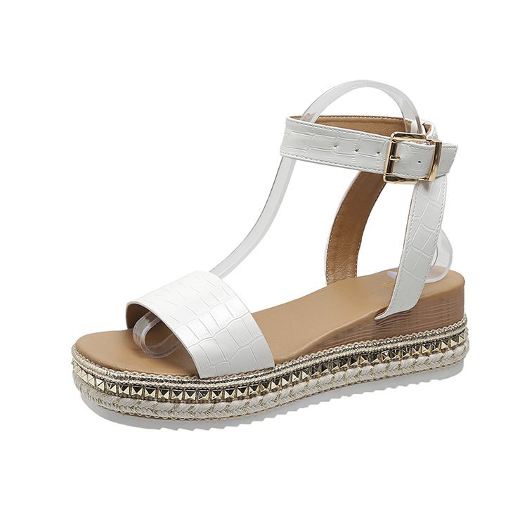 Spring And Summer Women's Rope Bottom Platform Sandals