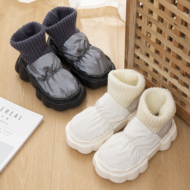 Men's Color Blocking High Top Cotton Shoes