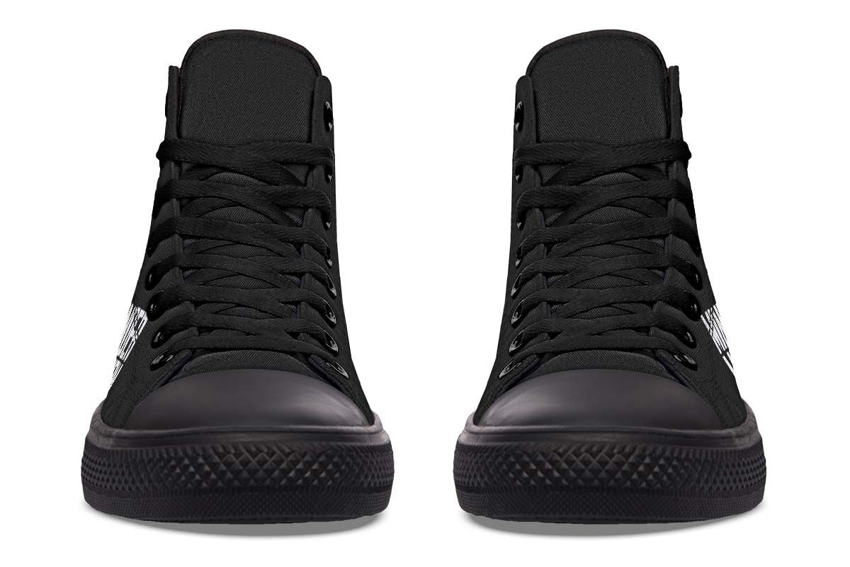 Men's And Women's Fashion Color Printing High-top Canvas Shoes