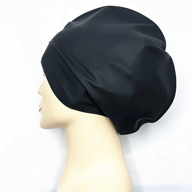 Waterproof Not Squeezing Head Extra Large Silicone Ear-protecting Swimming Cap