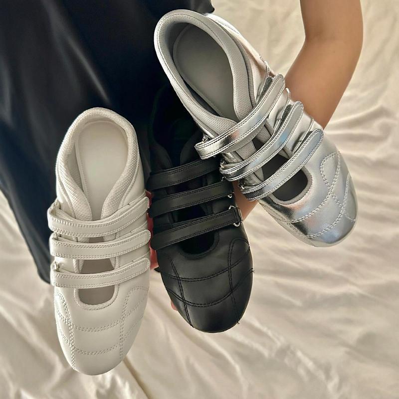 Sports Casual Velcro Flat Round Head Ballet Slipper