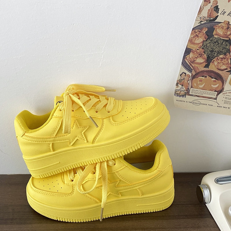 Fritidssneakers til kvinder med stjernemønster – passer til alt