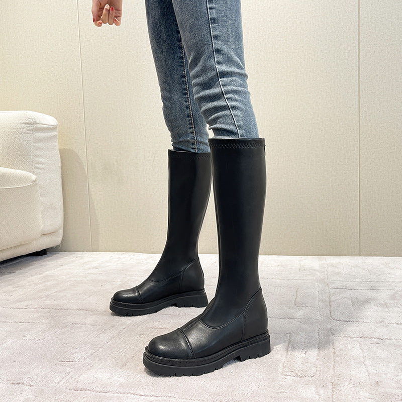 Long-tube British Style High-tube Rider Boots Inner Growth Boots