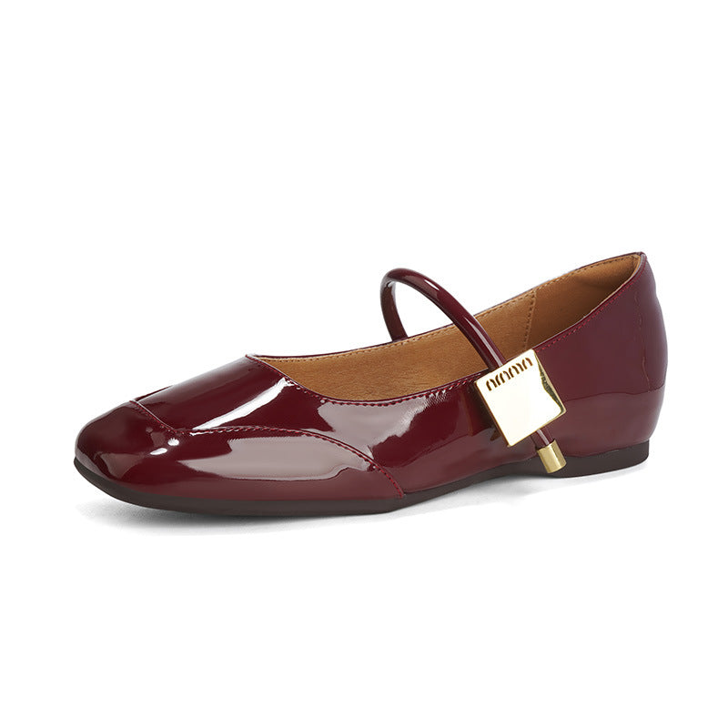 Soft Bottom Height Increasing Insole Breathable Mary Jane Shallow Mouth Pumps