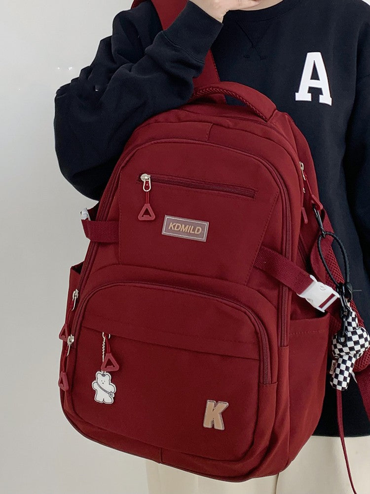 Schoolbag High School Students College Net Red Backpack