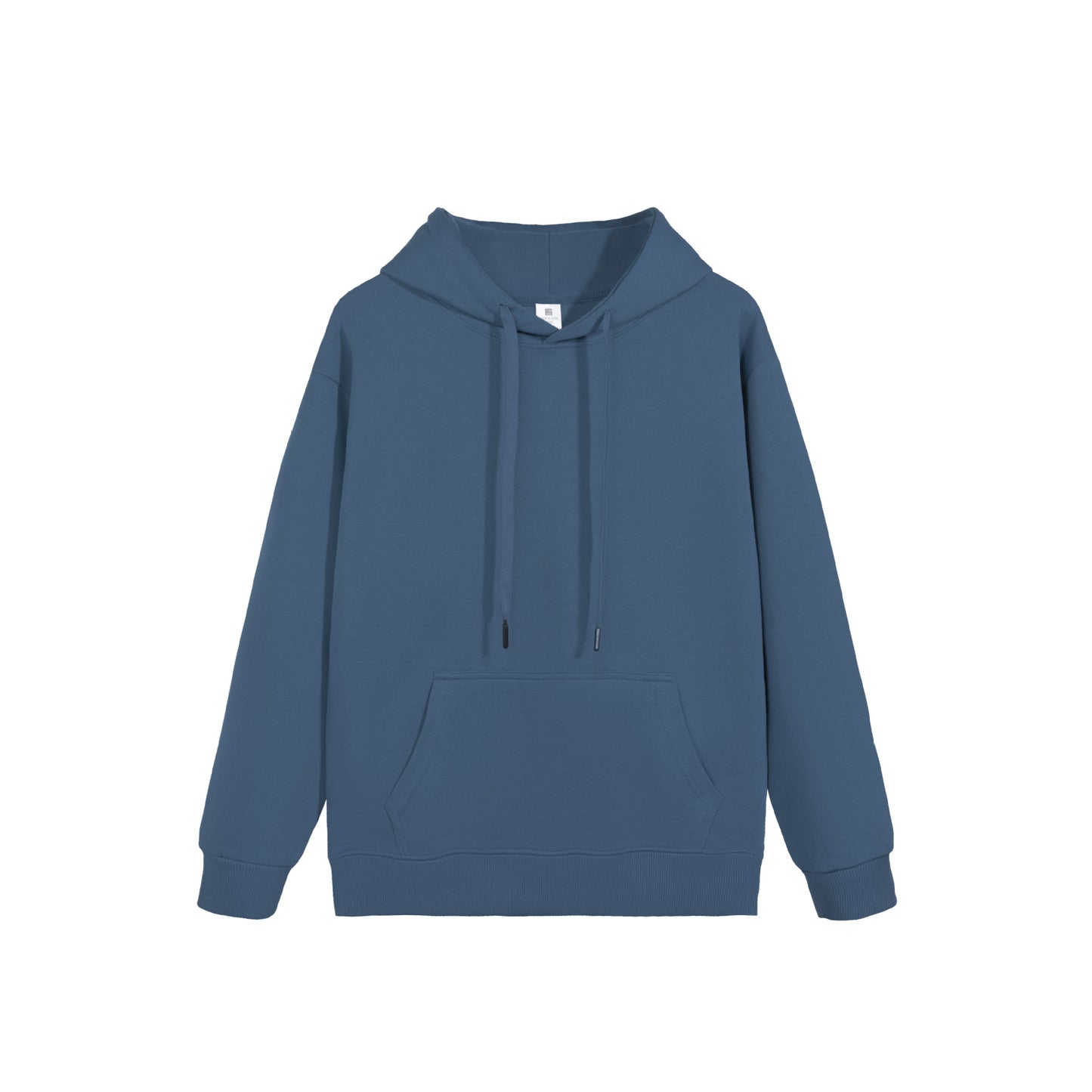 Ensfarvet dobbeltsidet sweater med hætte til kvinder