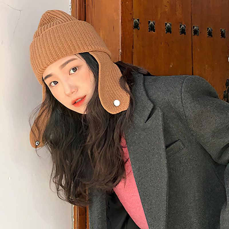 Women's Cycling Cold And Windproof Ear Protection Knitted Hat