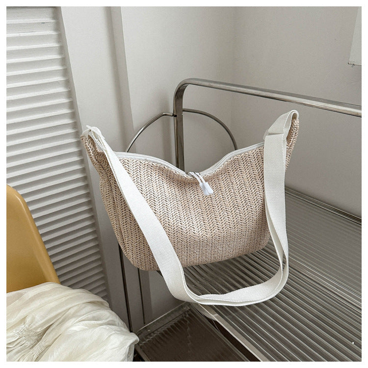 Women's Fashion Casual Straw Single Shoulder Crossbody Bag