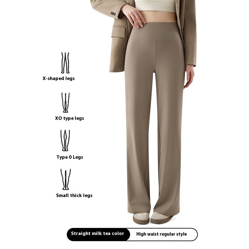 Shark Skin Narrow Version Straight-leg Pants Women
