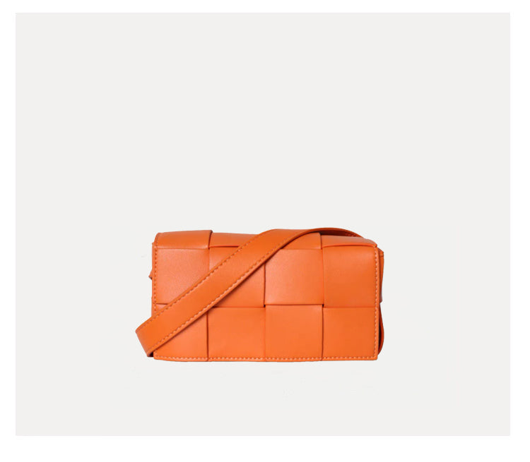New Style Chest Bag, Leather Woven Small Square Bag