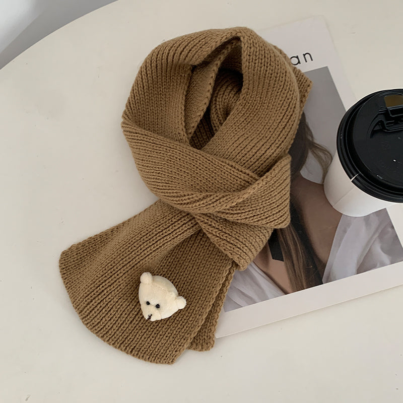 Knitted Wool Scarf Student Cute Spring And Autumn Warm Children