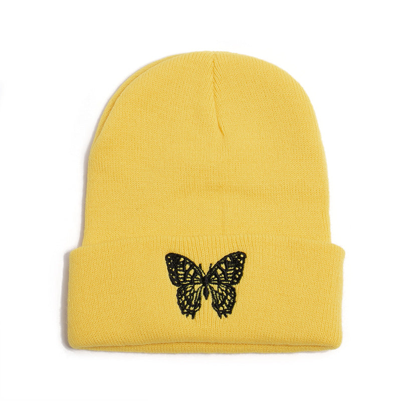 The New Butterfly Print Knitted Hat