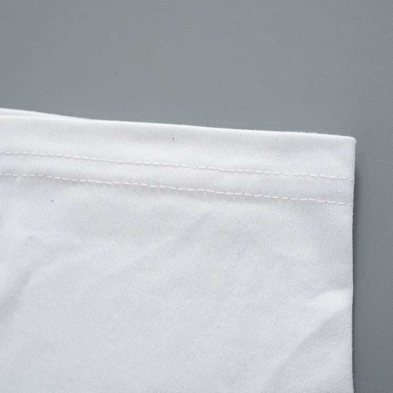 Crew Neck Print Street Versatile Short Sleeve