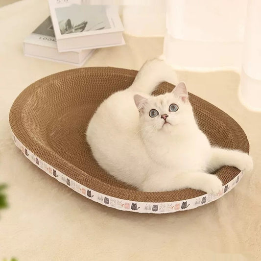 Cat Scratch Board And Cat Nest Integrated, Wear-resistant And Non Falling Debris