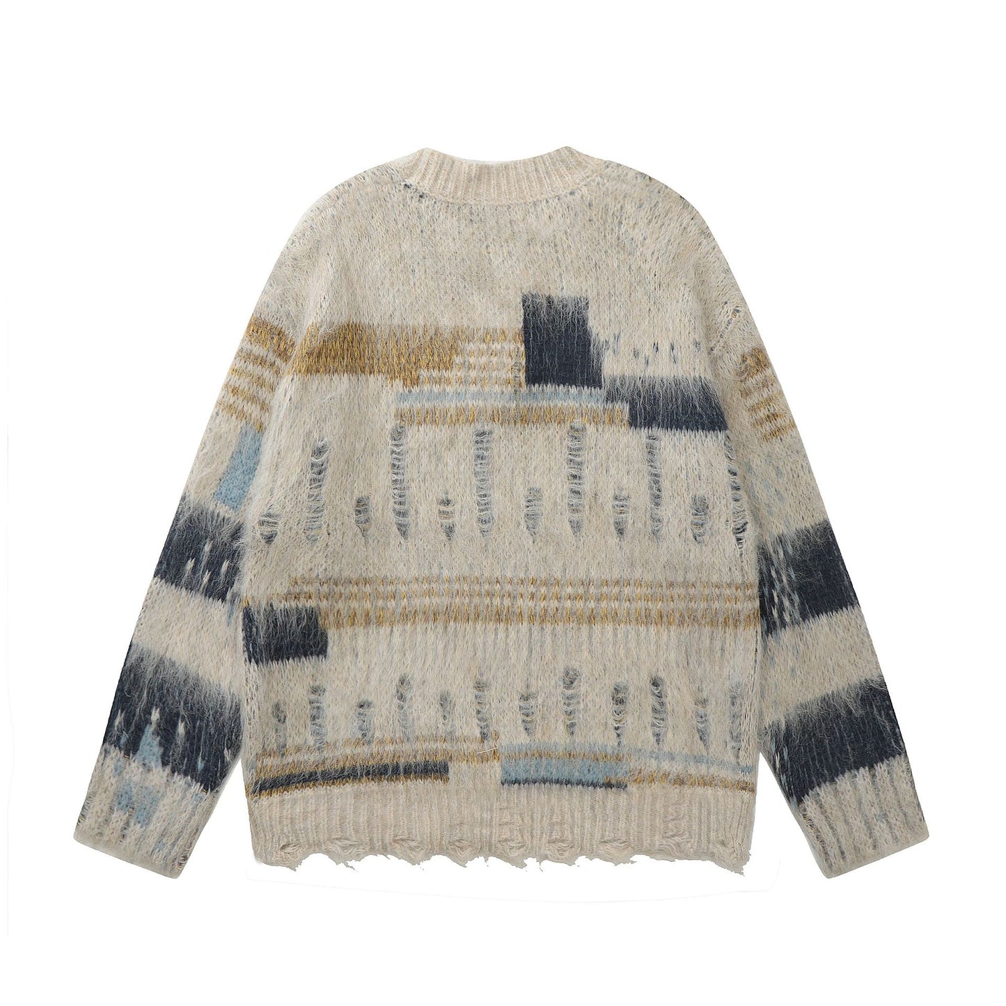 Retro Lazy Style Striped Sweater Autumn And Winter Warm