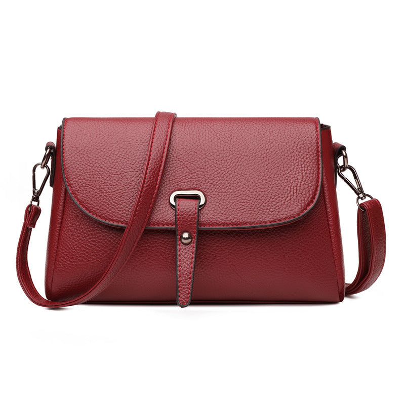 Middle-aged Women's Soft Leather Large Capacity Clutch Bag