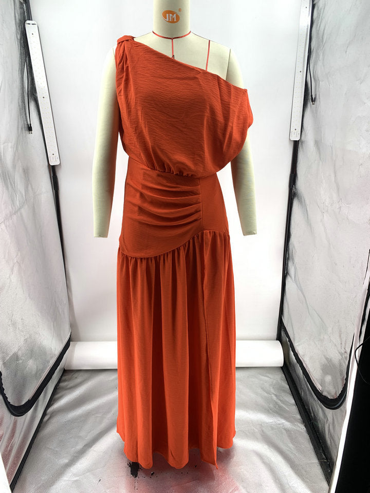 Waistband Slit Floor Mop Dress For Women