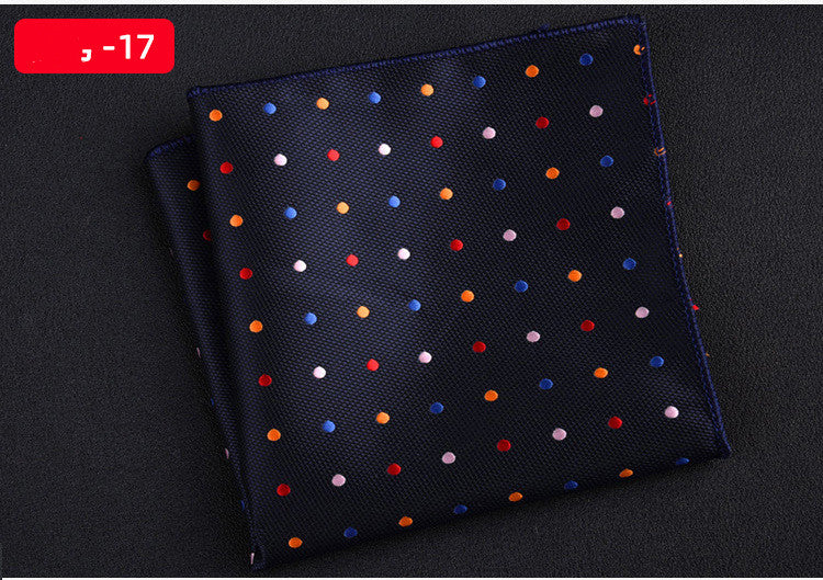 Men's Textured Retro Embroidery Jacquard Square Scarf