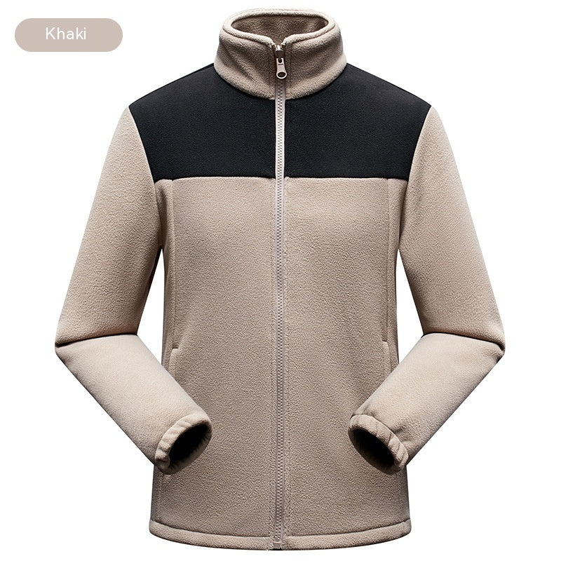 Jacket Men's And Women's Color Matching Warm