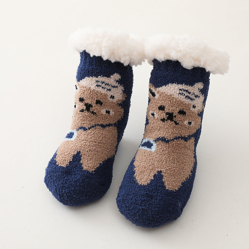 AutumnWinter Kids Christmas Stockings In Lambswool And Coral Fleece