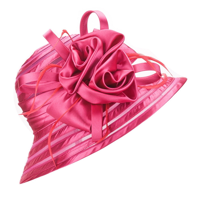 European And American New Crystal Organza Banquet Hat
