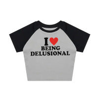 Letter Street Trendy Short Slim-fit Short Sleeve