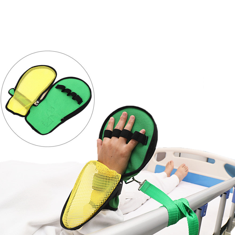 Detachable finger restraint gloves
