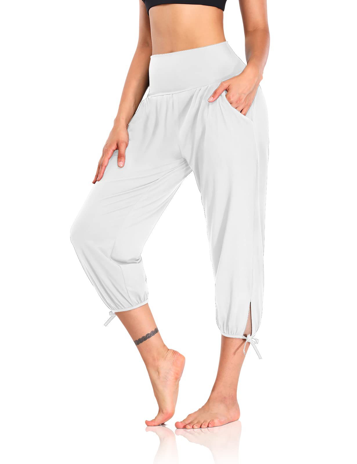 Loose Comfort And Casual Cropped Knitted Jogger Pants
