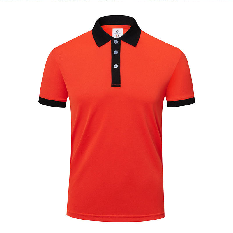 Men's And Women's Business Work Clothes Lapel T-shirt