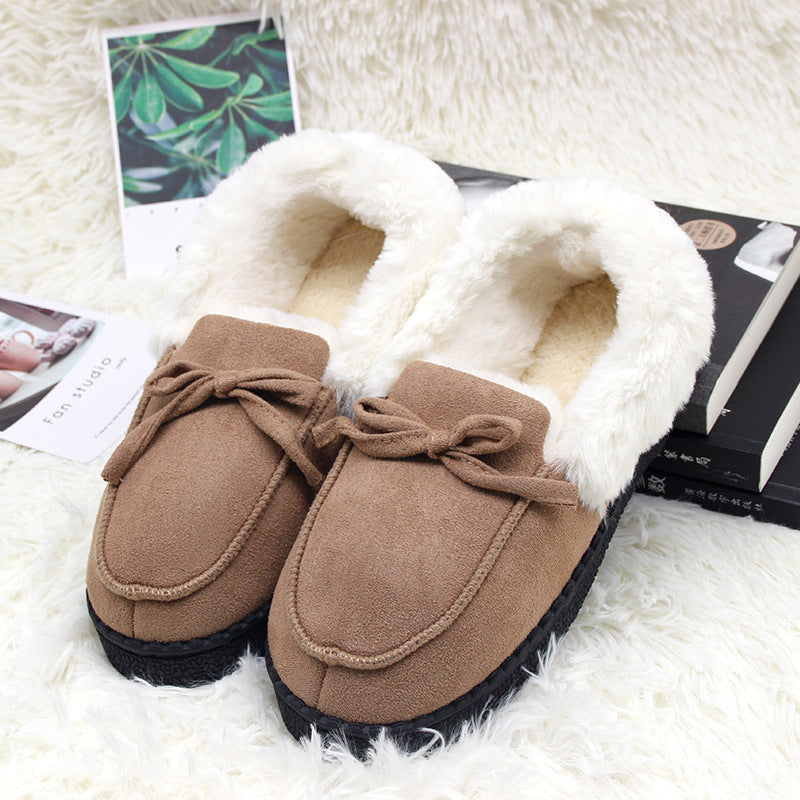 Winter Female Home Couple Indoor Push Slippers