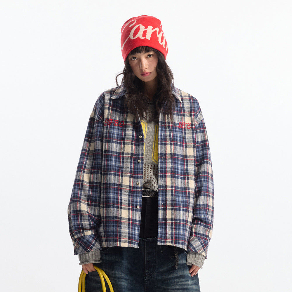 Autumn Women's Front Short Back Length Versatile Lattice Casual Coat