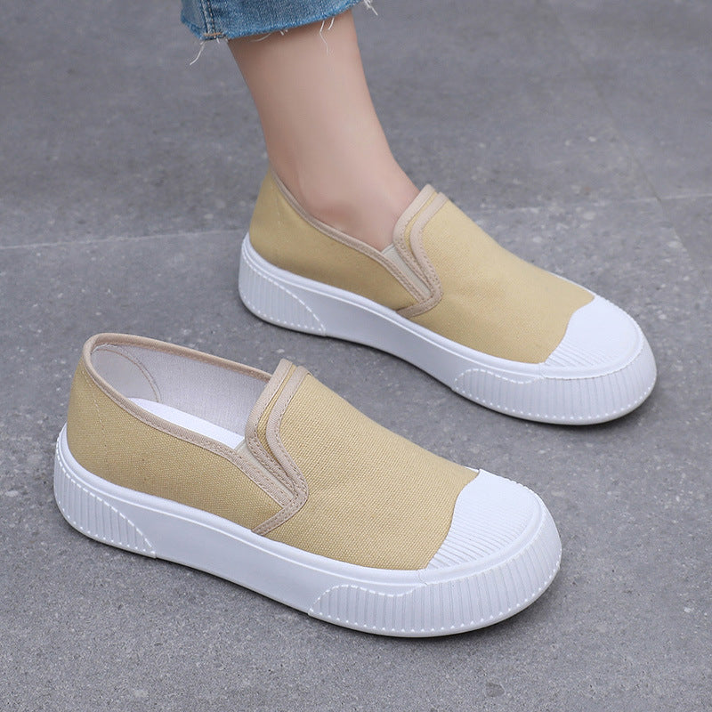 Women's Thick-soled Round Toe Soft Bottom Low-top Casual Shoes