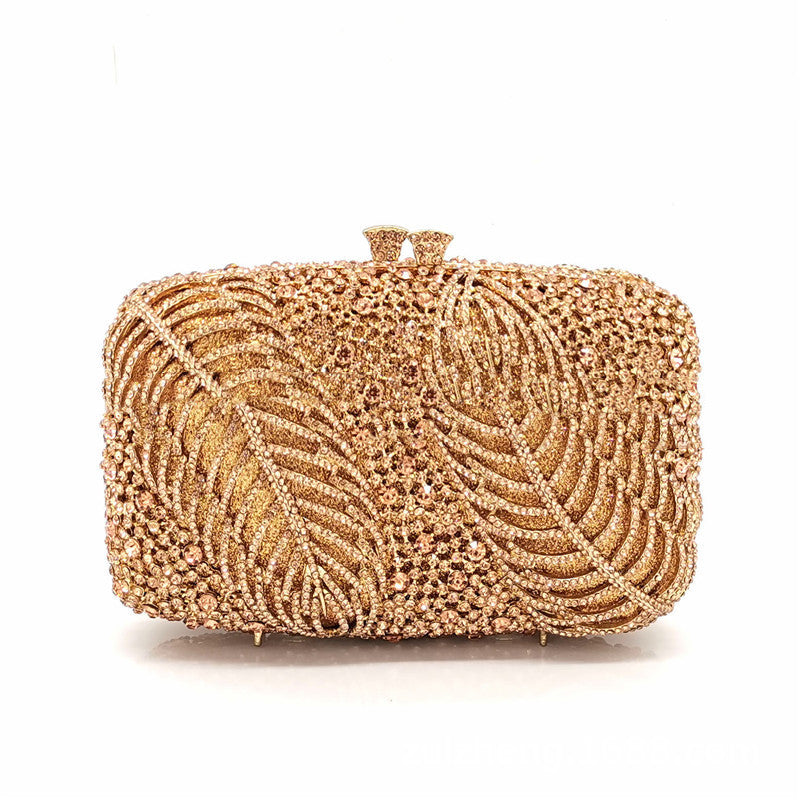 Diamond Cutout Leaf Evening Cheongsam Party Clutch
