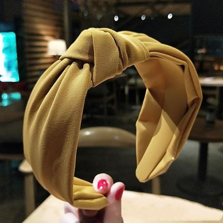 Vintage Fabric Wide-sided Knotted Cross Headband