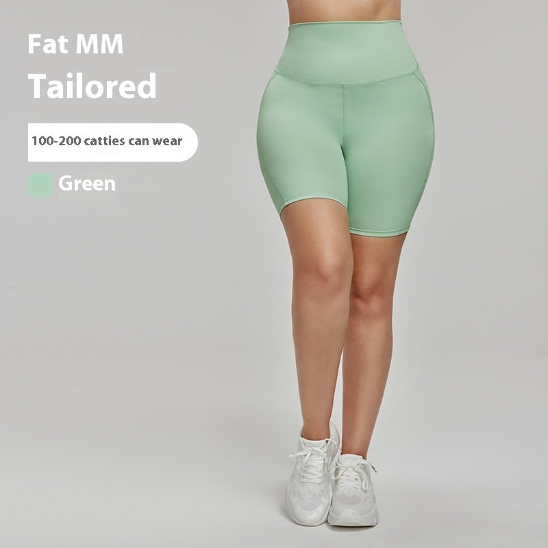 Light Plastic Yoga Shorts High Waist Tight 7A Antibacterial