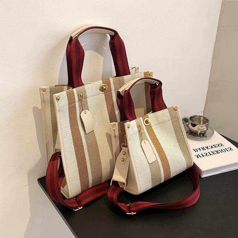 Ny Fashion Bærbar Tote Populær Stor Og Lille Retro Skuldertaske