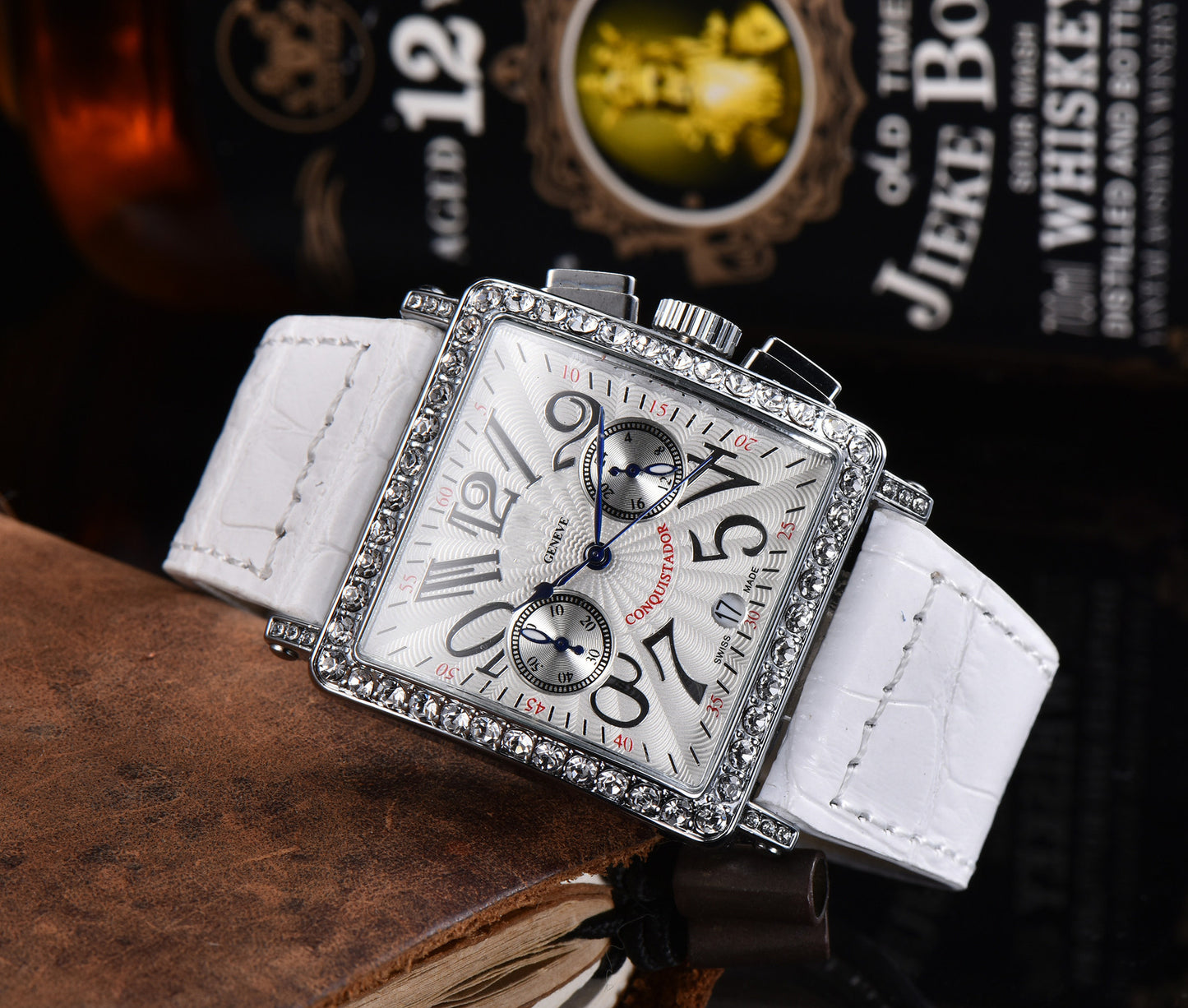 Men's Square 5-pin Quartz Flange Watch