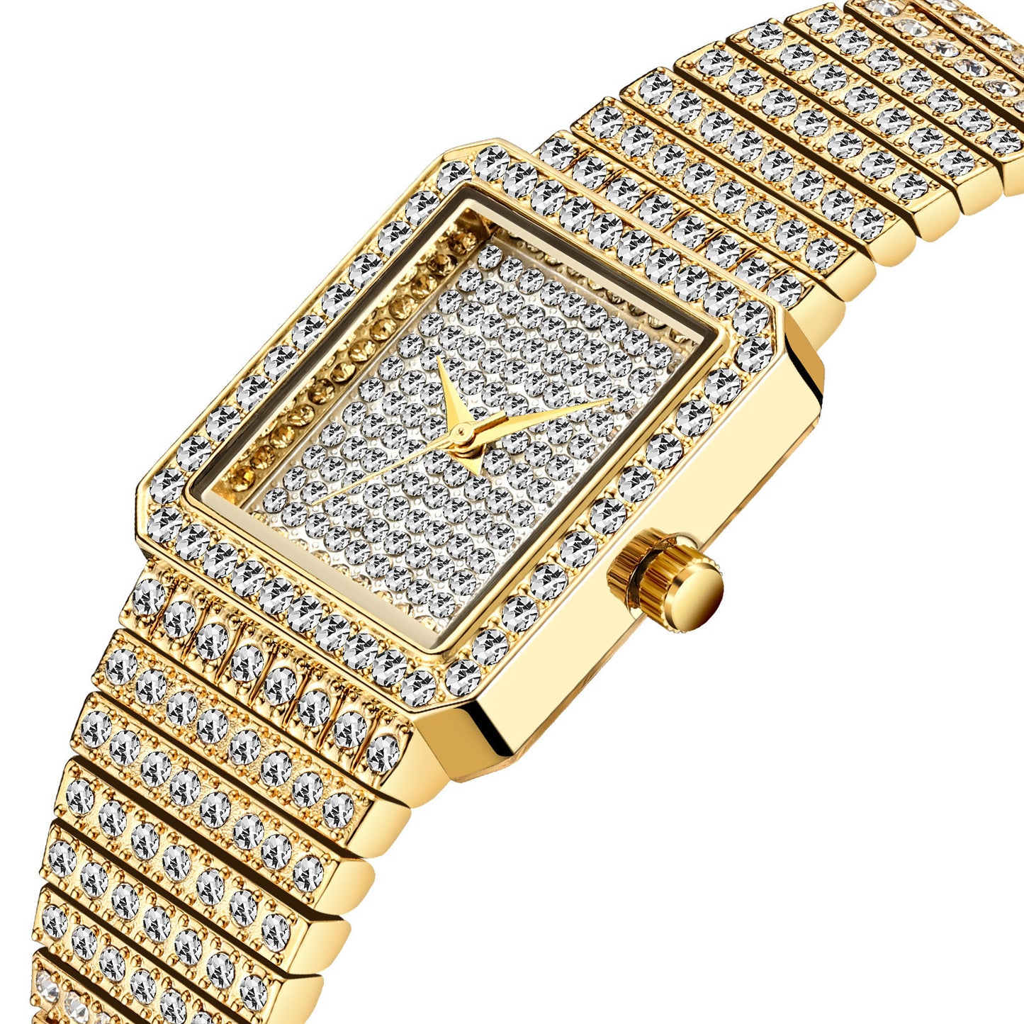 Women's watch with square gypsophila subdial