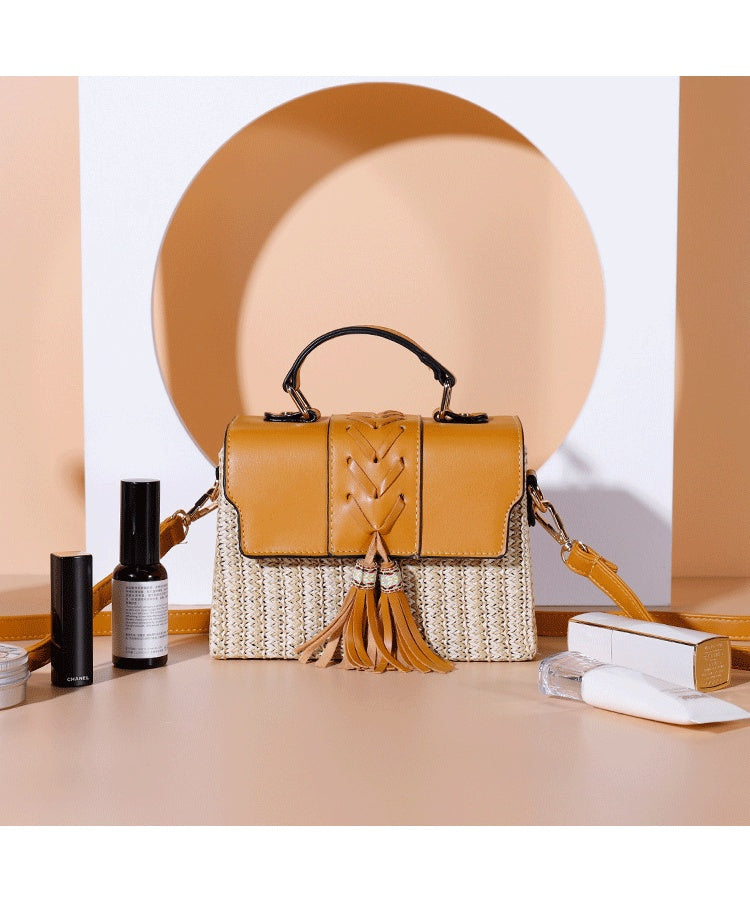 Spring And Summer New PP Straw Woven Box Bag Women