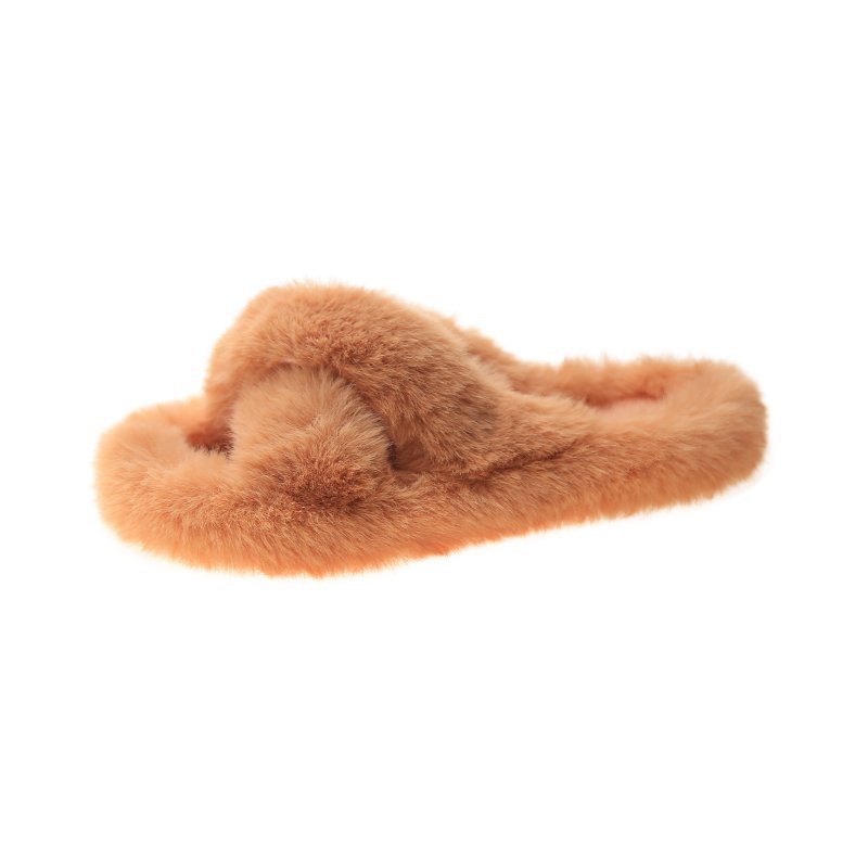 New autumn and winter cross flat-bottomed flip flops