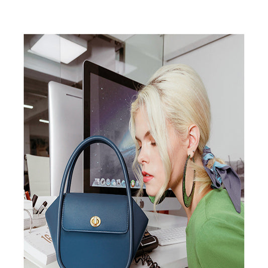 Ny læder tote cross-body vinge taske