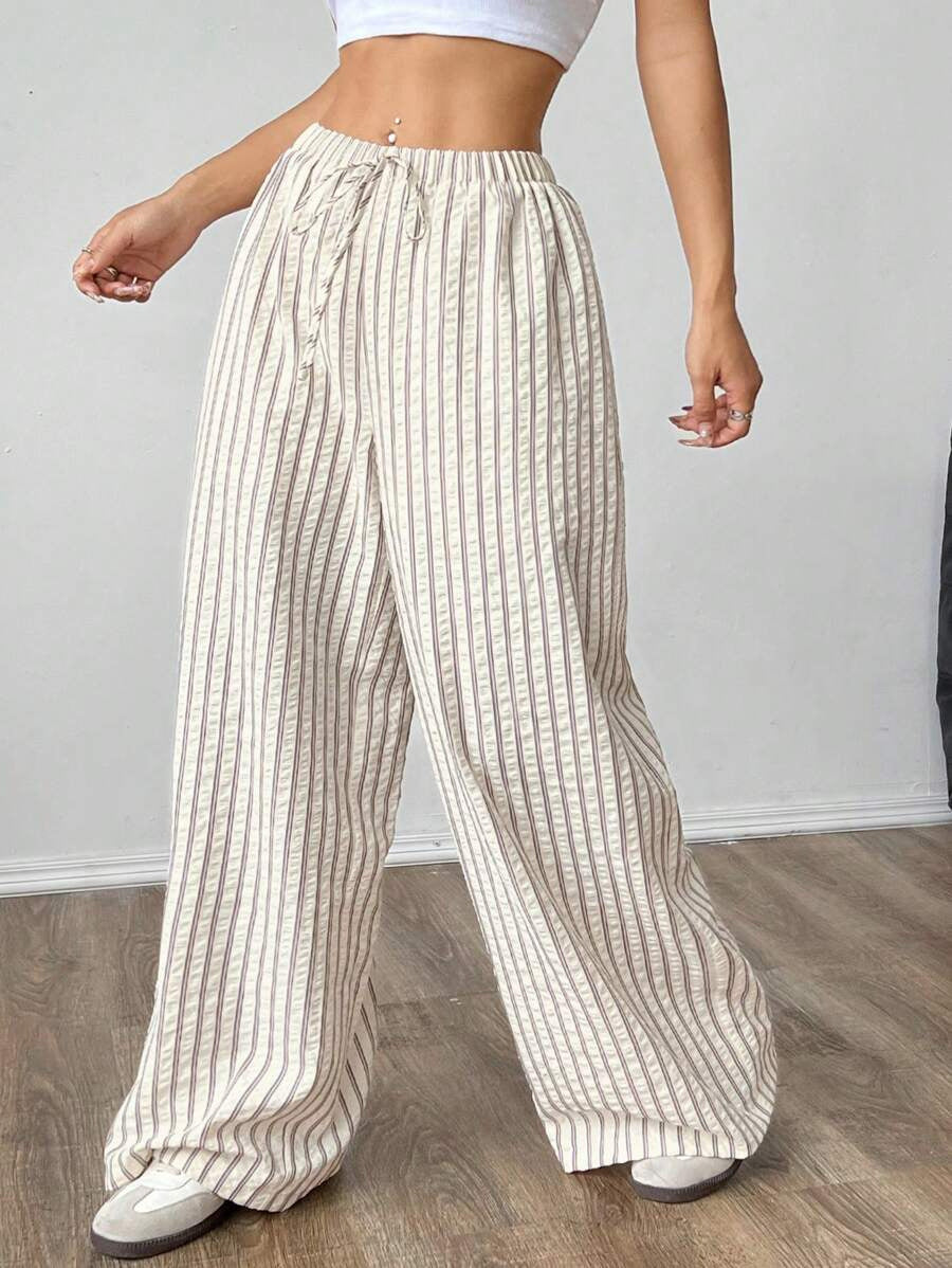 Waist-cinched Versatile Elegant Pleated Casual Pants