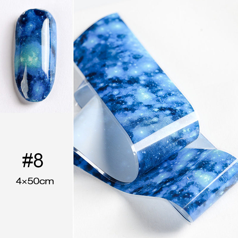 Marble Smudge Pattern Starry Nail Sticker