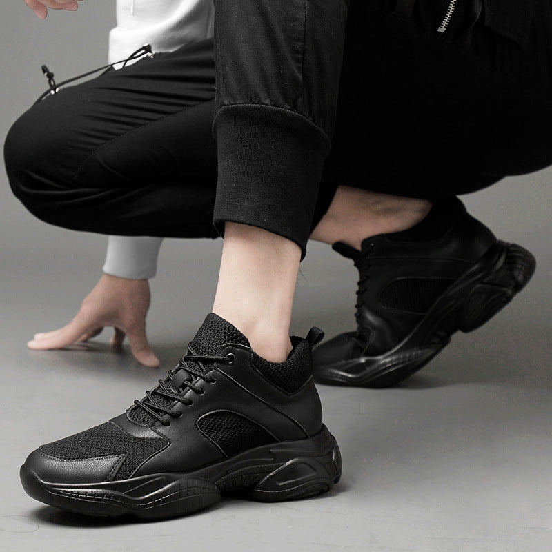 Invisible Height Increasing Insole Running Platform Low Top Mesh Casual Sneakers