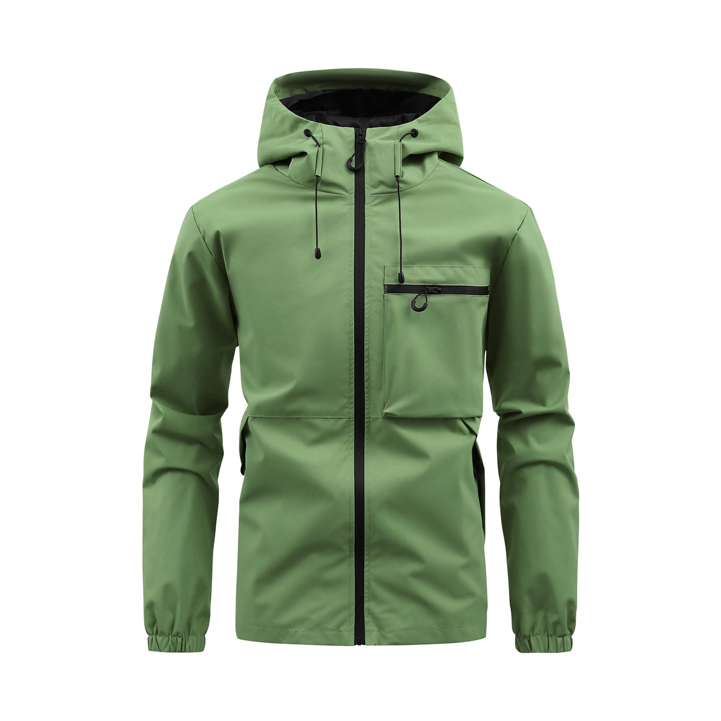Men's Fashion Casual Hooded Solid Color Multi-pocket Work Pants Outdoor Coat