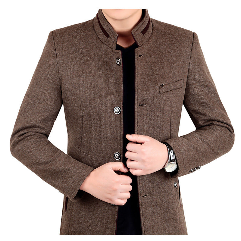 New AutumnWinter Men's Business-Style Fashion Wool Jacket