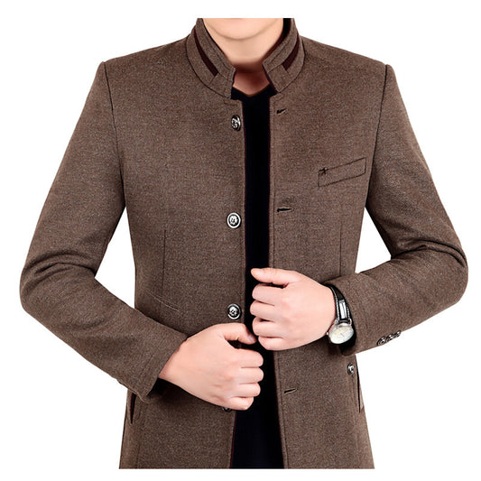New AutumnWinter Men's Business-Style Fashion Wool Jacket