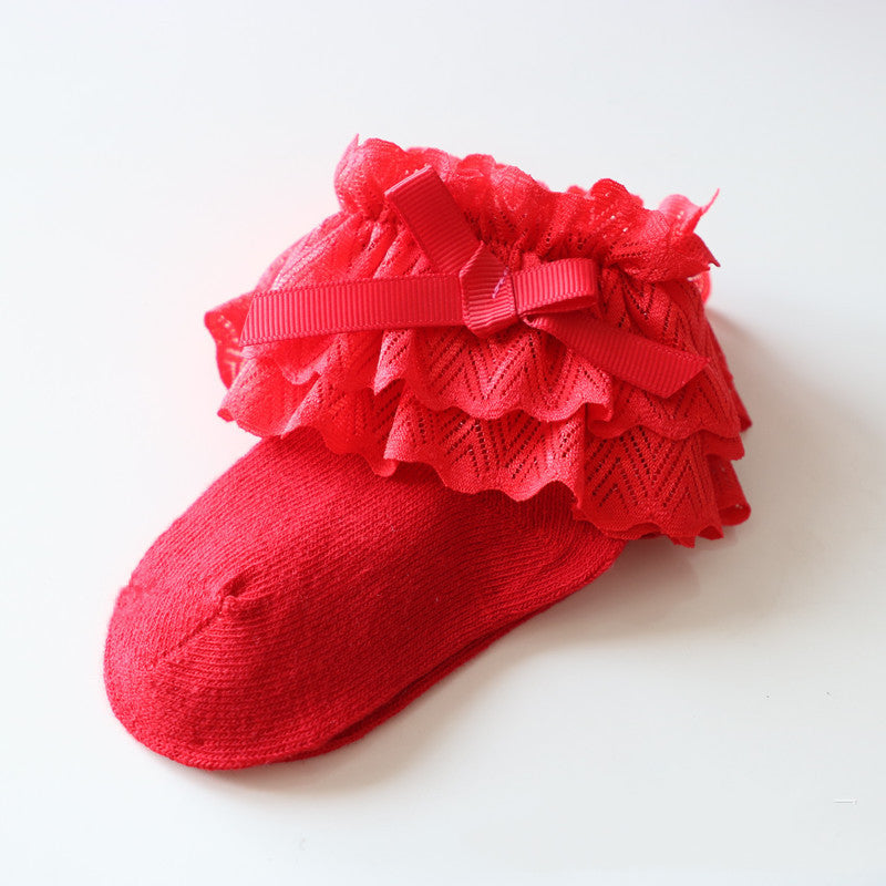 Boneless Baby Socks Lace Girls Princess