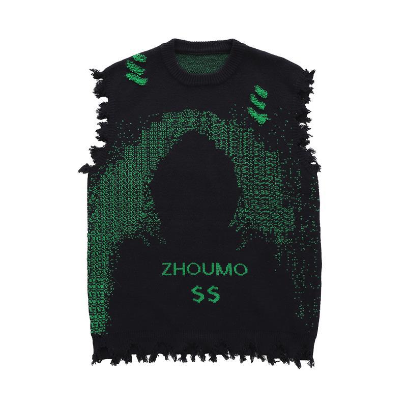 High Street Mørk Kreativ Sweatervest til Mænd