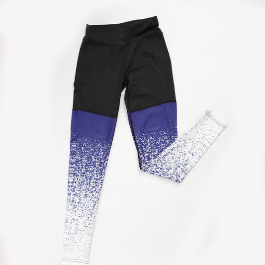 Gradient starry sky digital print stretch yoga pants